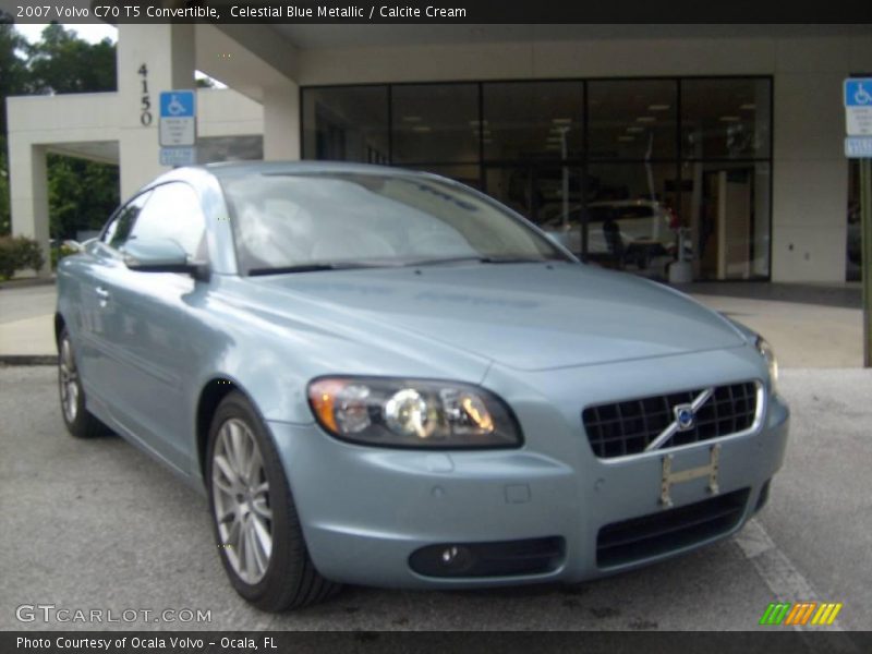 Celestial Blue Metallic / Calcite Cream 2007 Volvo C70 T5 Convertible
