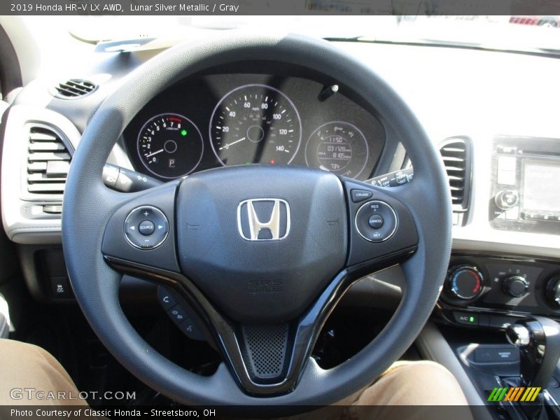 Lunar Silver Metallic / Gray 2019 Honda HR-V LX AWD