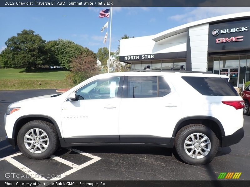 Summit White / Jet Black 2019 Chevrolet Traverse LT AWD