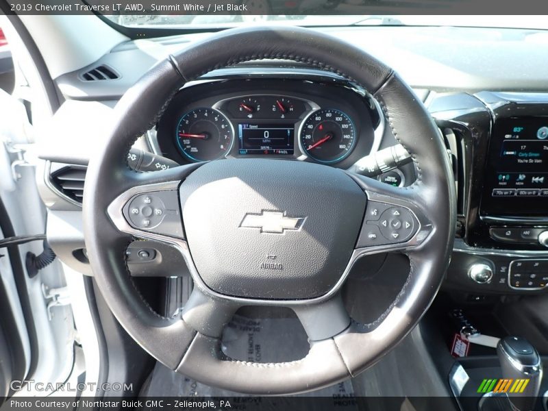 Summit White / Jet Black 2019 Chevrolet Traverse LT AWD