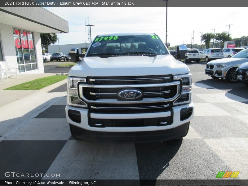 Star White / Black 2021 Ford F350 Super Duty Platinum Crew Cab 4x4