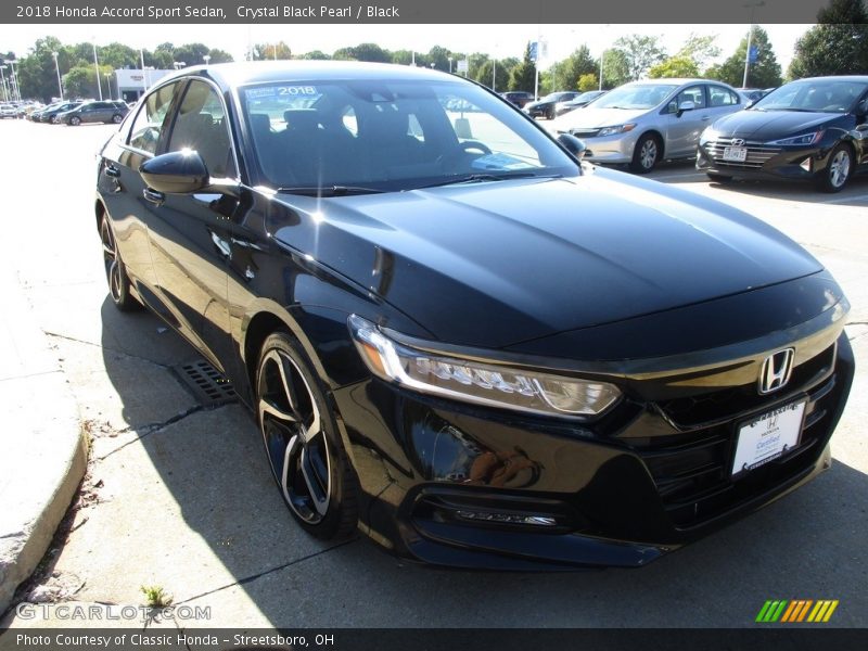 Crystal Black Pearl / Black 2018 Honda Accord Sport Sedan