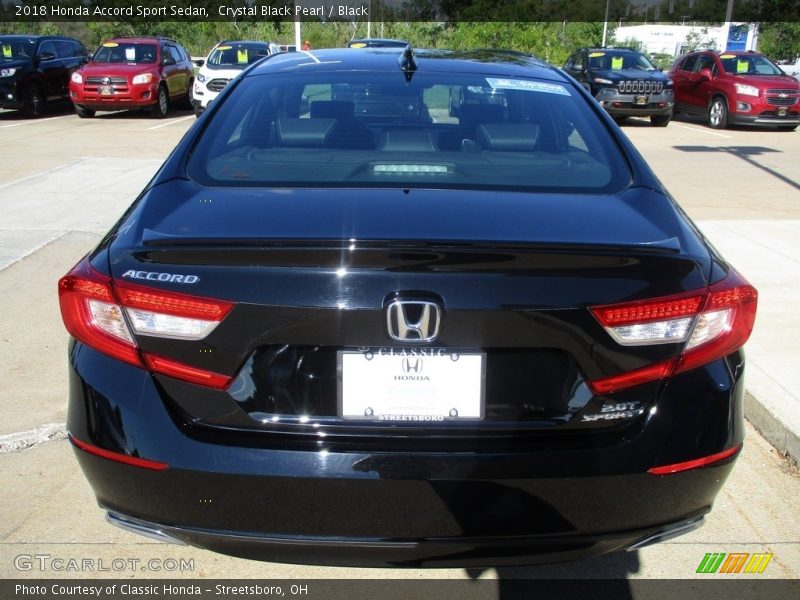 Crystal Black Pearl / Black 2018 Honda Accord Sport Sedan