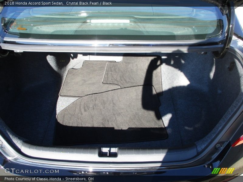 Crystal Black Pearl / Black 2018 Honda Accord Sport Sedan