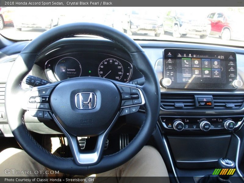 Crystal Black Pearl / Black 2018 Honda Accord Sport Sedan