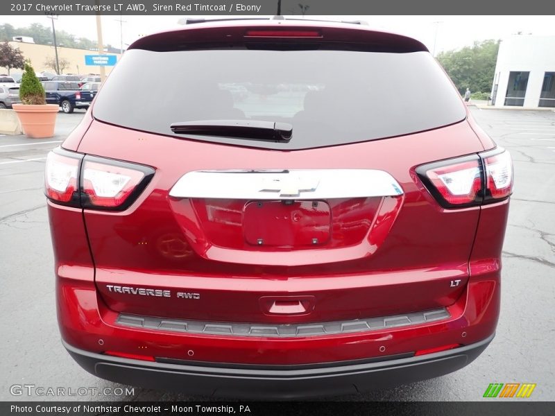 Siren Red Tintcoat / Ebony 2017 Chevrolet Traverse LT AWD