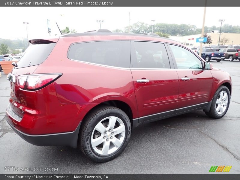 Siren Red Tintcoat / Ebony 2017 Chevrolet Traverse LT AWD