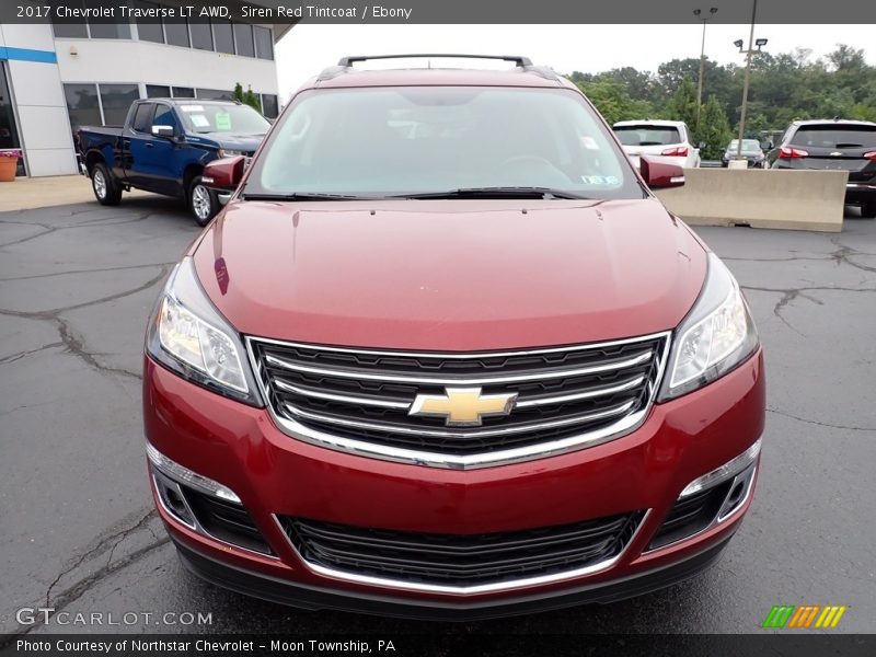 Siren Red Tintcoat / Ebony 2017 Chevrolet Traverse LT AWD