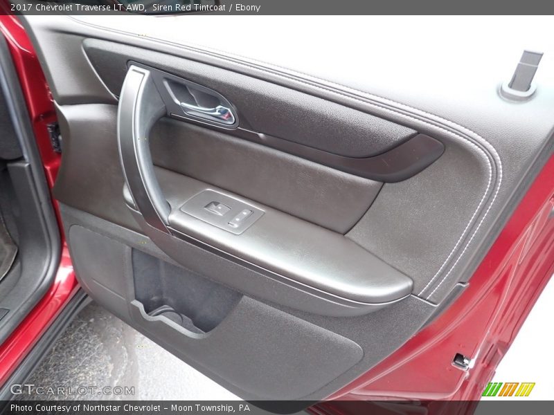 Siren Red Tintcoat / Ebony 2017 Chevrolet Traverse LT AWD