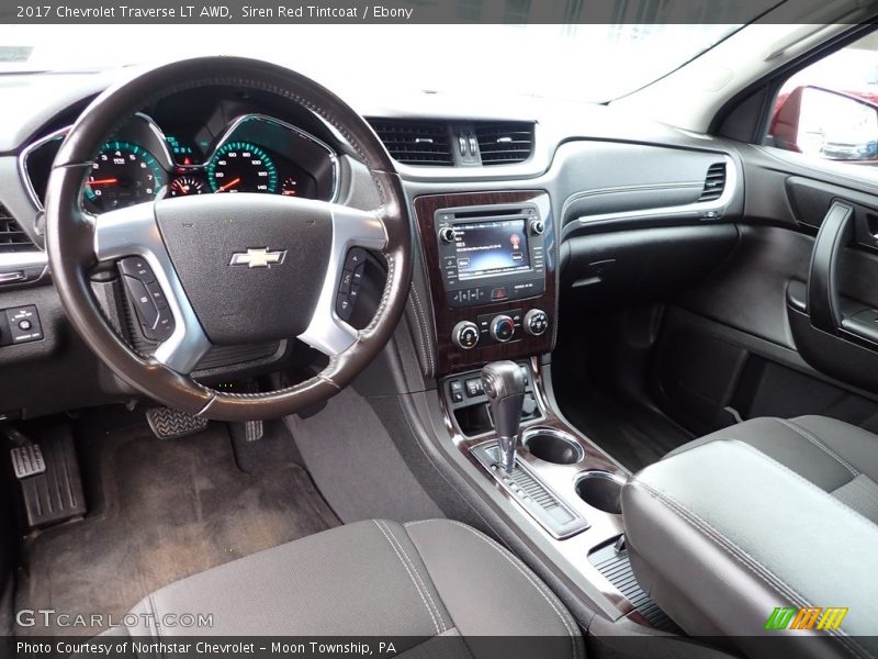 Siren Red Tintcoat / Ebony 2017 Chevrolet Traverse LT AWD