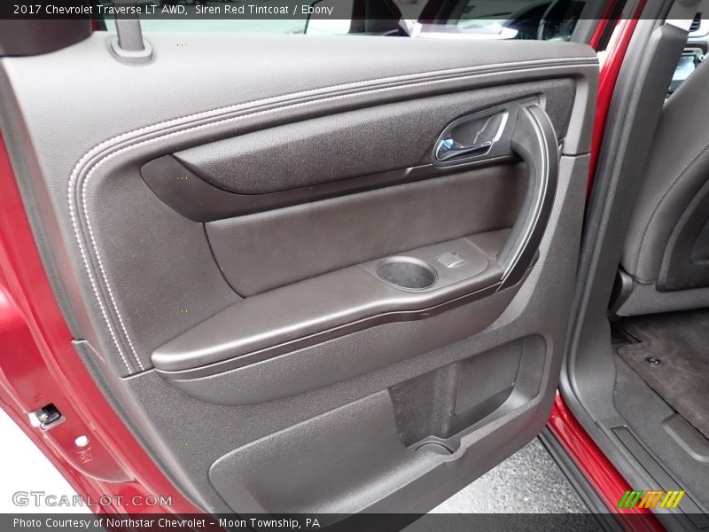 Siren Red Tintcoat / Ebony 2017 Chevrolet Traverse LT AWD