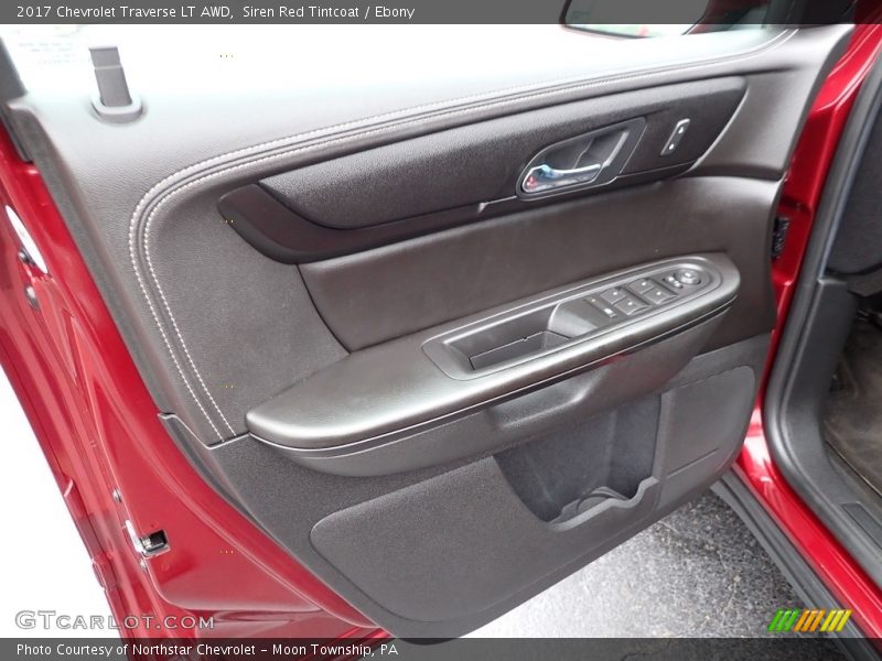 Siren Red Tintcoat / Ebony 2017 Chevrolet Traverse LT AWD