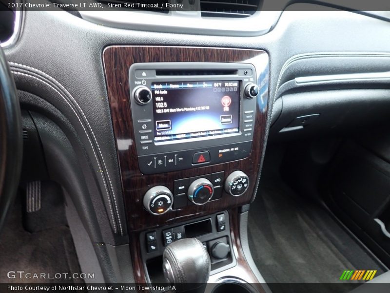 Siren Red Tintcoat / Ebony 2017 Chevrolet Traverse LT AWD