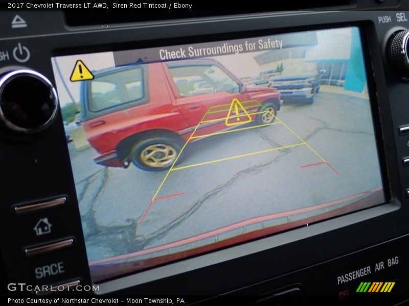 Siren Red Tintcoat / Ebony 2017 Chevrolet Traverse LT AWD