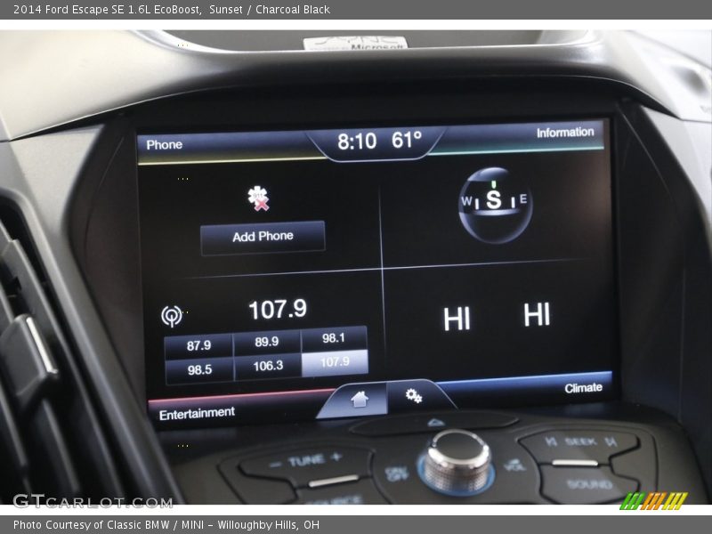 Sunset / Charcoal Black 2014 Ford Escape SE 1.6L EcoBoost