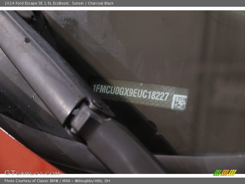Sunset / Charcoal Black 2014 Ford Escape SE 1.6L EcoBoost