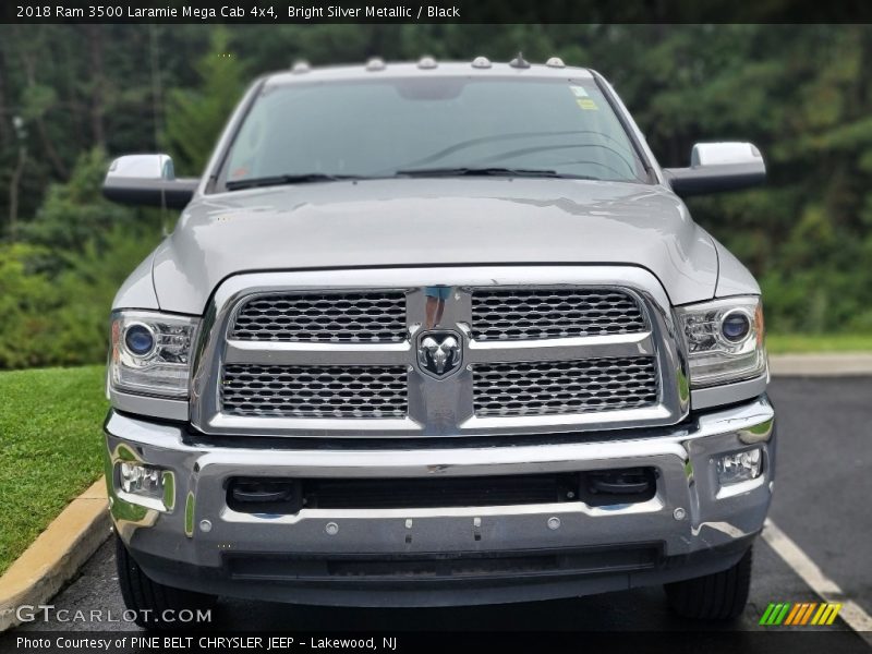 Bright Silver Metallic / Black 2018 Ram 3500 Laramie Mega Cab 4x4