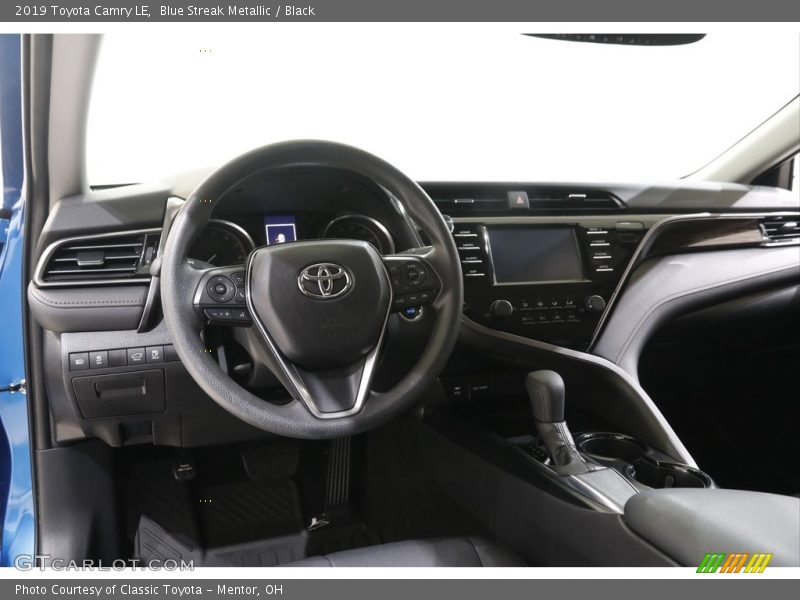 Blue Streak Metallic / Black 2019 Toyota Camry LE