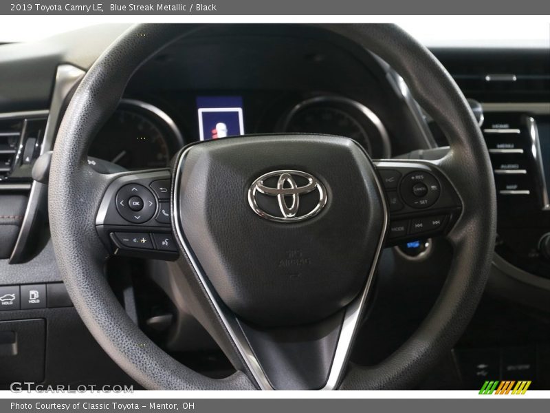 Blue Streak Metallic / Black 2019 Toyota Camry LE