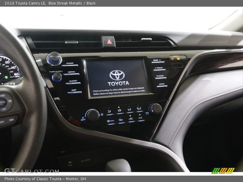 Blue Streak Metallic / Black 2019 Toyota Camry LE