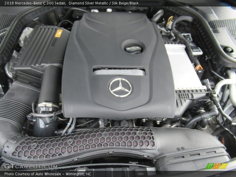 Diamond Silver Metallic / Silk Beige/Black 2018 Mercedes-Benz C 300 Sedan