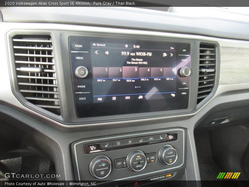 Controls of 2020 Atlas Cross Sport SE 4Motion