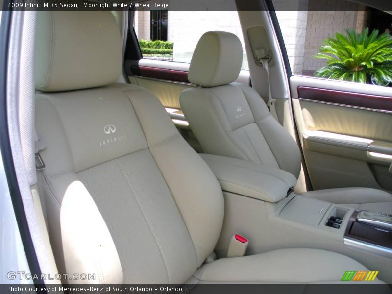 Moonlight White / Wheat Beige 2009 Infiniti M 35 Sedan