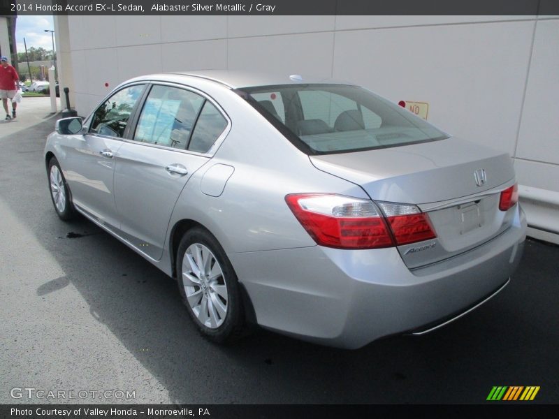 Alabaster Silver Metallic / Gray 2014 Honda Accord EX-L Sedan