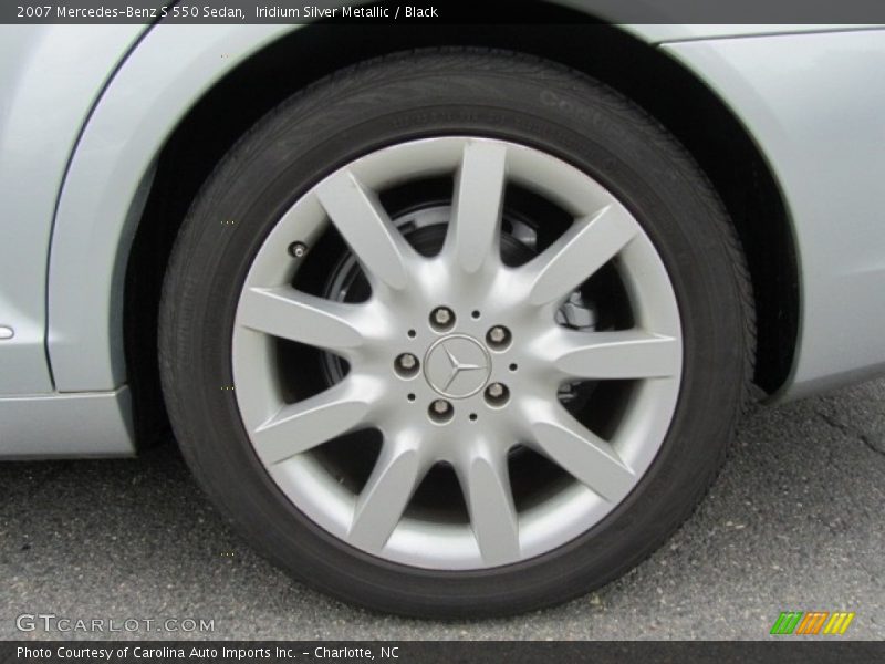 Iridium Silver Metallic / Black 2007 Mercedes-Benz S 550 Sedan