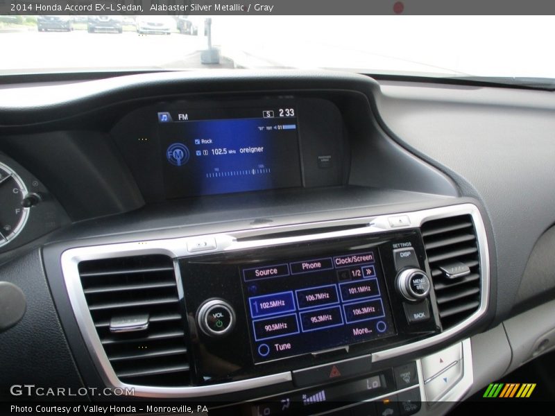 Alabaster Silver Metallic / Gray 2014 Honda Accord EX-L Sedan