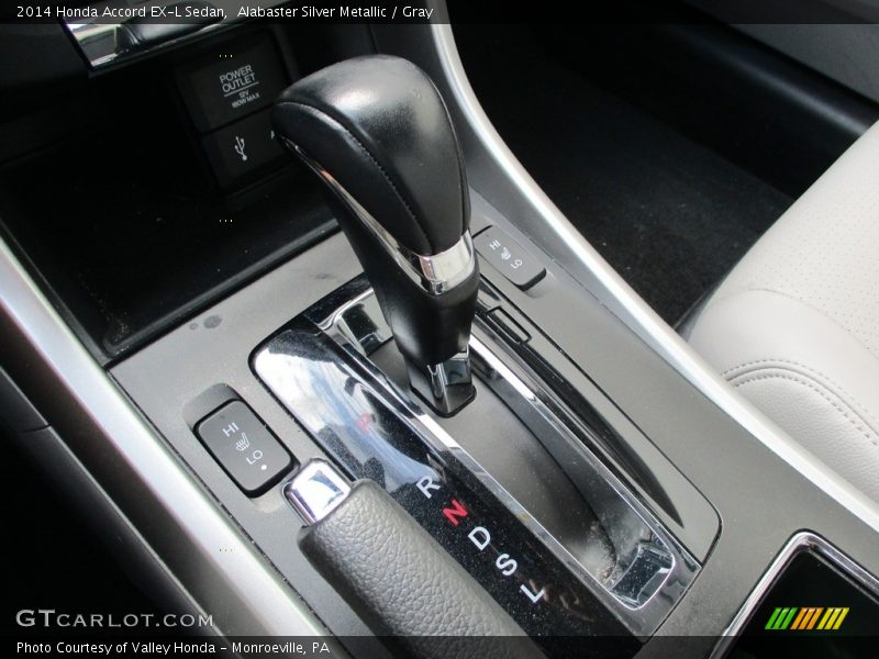 Alabaster Silver Metallic / Gray 2014 Honda Accord EX-L Sedan