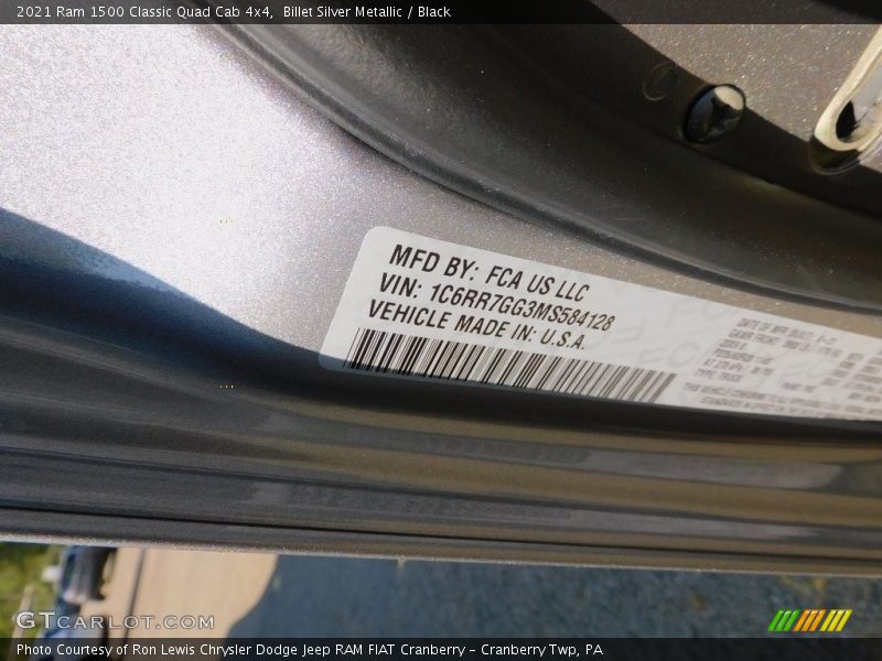 Billet Silver Metallic / Black 2021 Ram 1500 Classic Quad Cab 4x4