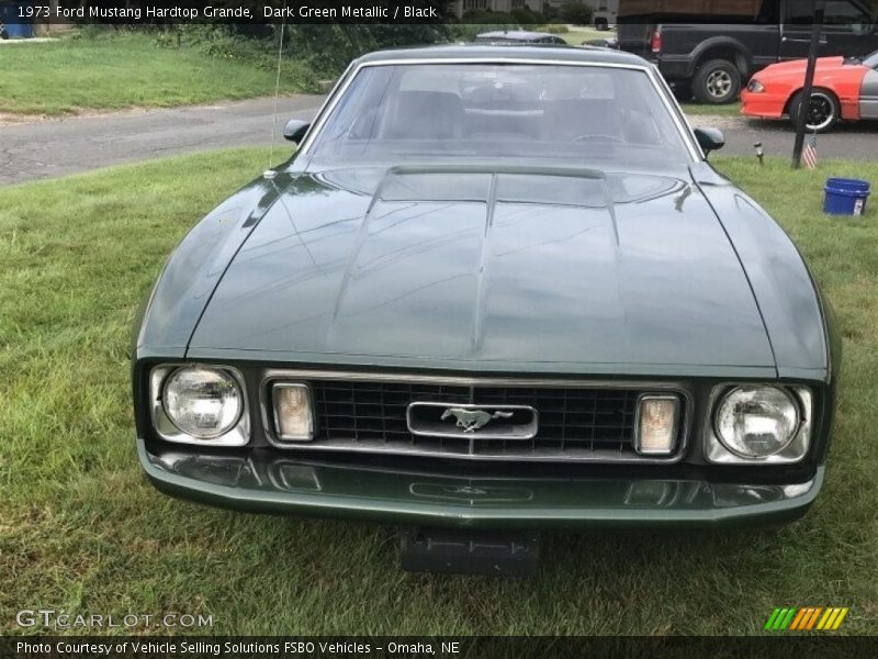 Dark Green Metallic / Black 1973 Ford Mustang Hardtop Grande