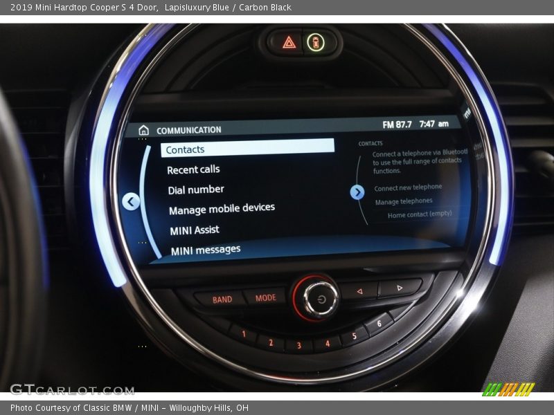 Lapisluxury Blue / Carbon Black 2019 Mini Hardtop Cooper S 4 Door