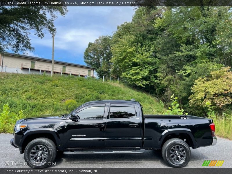 Midnight Black Metallic / Cement 2021 Toyota Tacoma SR5 Double Cab 4x4