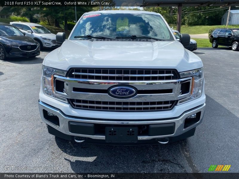 Oxford White / Earth Gray 2018 Ford F150 XLT SuperCrew