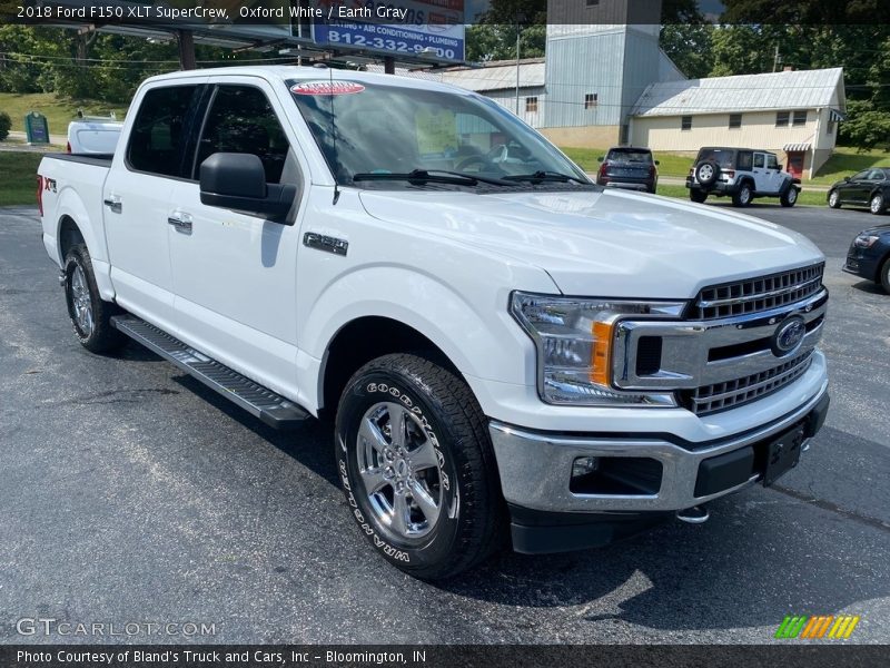 Oxford White / Earth Gray 2018 Ford F150 XLT SuperCrew