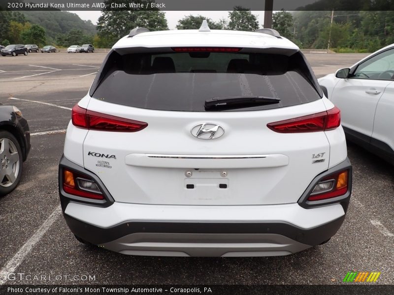 Chalk White / Black 2020 Hyundai Kona Ultimate AWD
