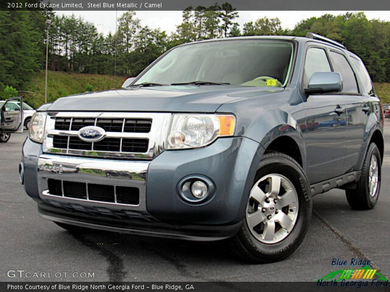 Steel Blue Metallic / Camel 2012 Ford Escape Limited