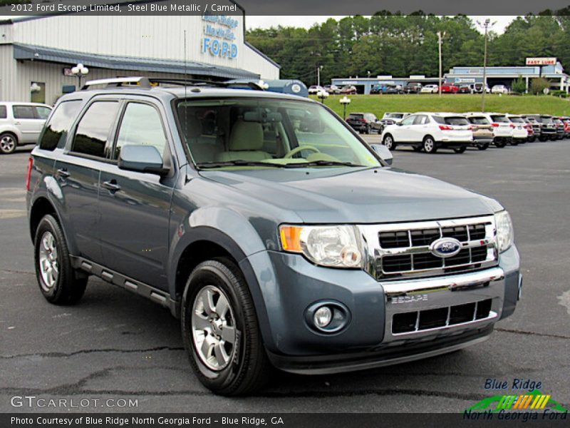 Steel Blue Metallic / Camel 2012 Ford Escape Limited