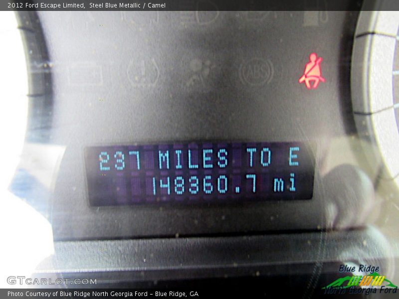 Steel Blue Metallic / Camel 2012 Ford Escape Limited