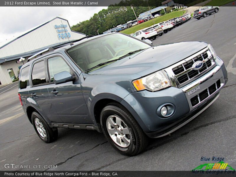 Steel Blue Metallic / Camel 2012 Ford Escape Limited