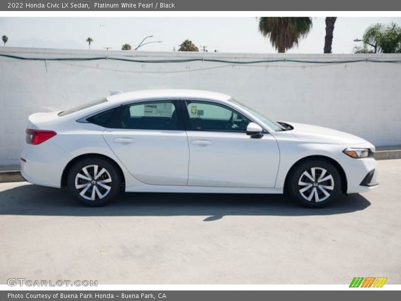 Platinum White Pearl / Black 2022 Honda Civic LX Sedan