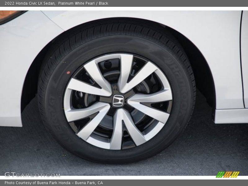 Platinum White Pearl / Black 2022 Honda Civic LX Sedan