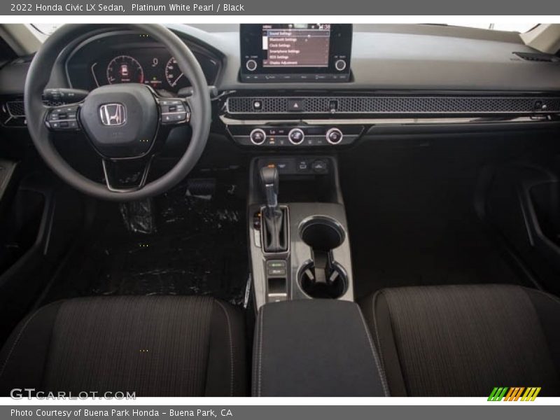 Platinum White Pearl / Black 2022 Honda Civic LX Sedan