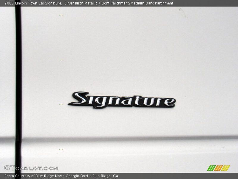 Silver Birch Metallic / Light Parchment/Medium Dark Parchment 2005 Lincoln Town Car Signature