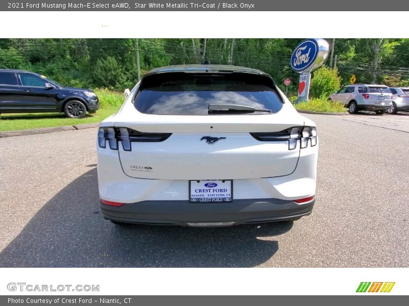 Star White Metallic Tri-Coat / Black Onyx 2021 Ford Mustang Mach-E Select eAWD