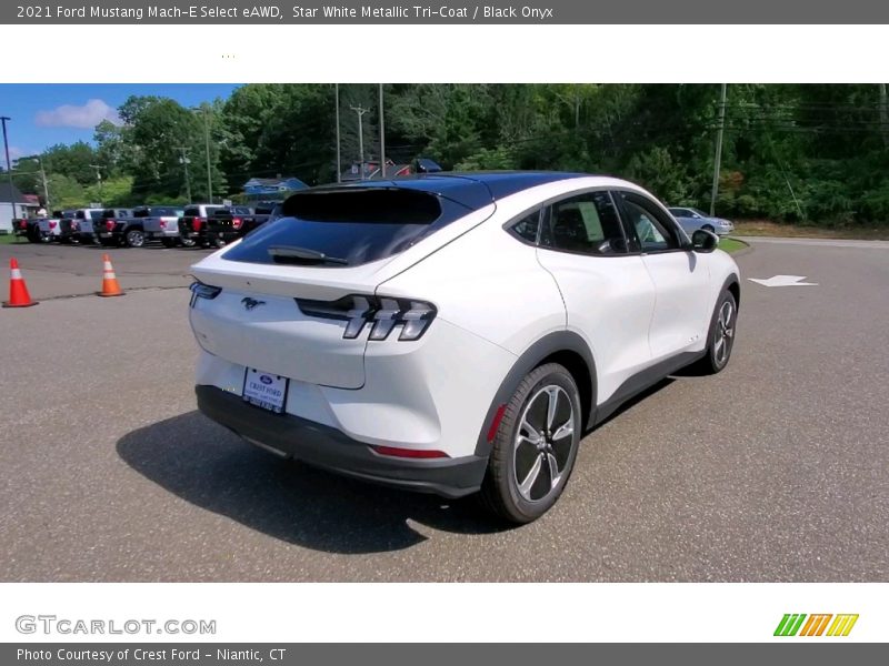 Star White Metallic Tri-Coat / Black Onyx 2021 Ford Mustang Mach-E Select eAWD