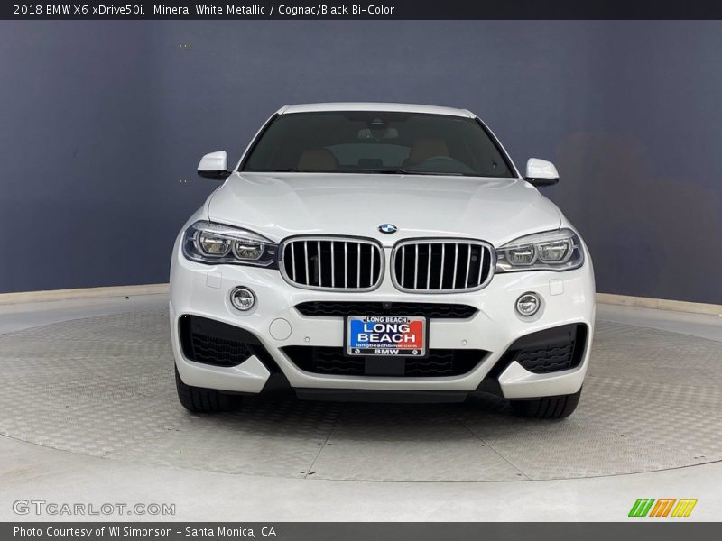 Mineral White Metallic / Cognac/Black Bi-Color 2018 BMW X6 xDrive50i