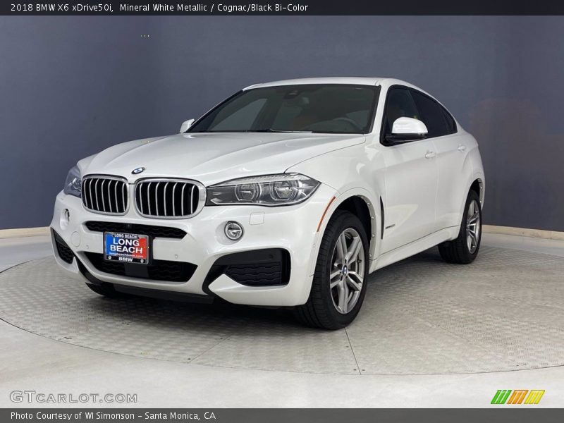 Mineral White Metallic / Cognac/Black Bi-Color 2018 BMW X6 xDrive50i